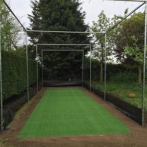 cricket pitch and netting