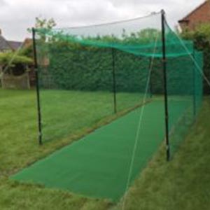 artificial cricket pitch and netting
